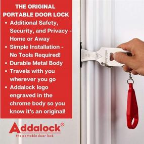 img 2 attached to Set of 2 Addalock Portable Door Locks: Enhance Travel Safety, AirBNB Security, and School Lockdown Measures