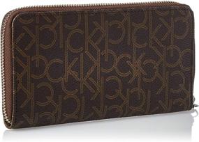 img 3 attached to Calvin Klein Chocolate Printed Continental Women's Handbags & Wallets