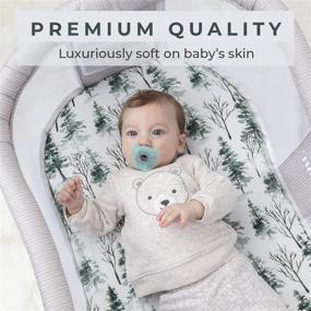 img 3 attached to Pobi Baby - Premium Bassinet Sheets (2 Pack) in Magical Animal Woodland Pattern - Safe and Snug Ultra-Soft Cotton Blend for Standard Bassinets