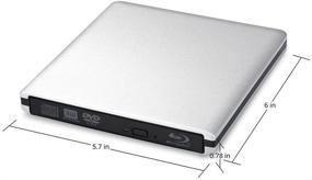 img 2 attached to 📀 MthsTec USB 3.0 External Blu-ray Burner/Writer with 3D Blu-ray Disc Playback and ODD HDD Interchangeable Case - Silver, Mac Pro Air & Windows 10 Compatible