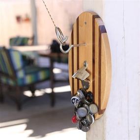 img 3 attached to 🏖️ Beach Stripes Hook and Ring Game Pro with Bottle Opener and Magnetic Bottle Cap Catch