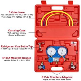 img 3 attached to B4B BANG 4 BUCK AC Diagnostic Manifold Gauge Kit: Ultimate Air Conditioning Charging and Vacuum Pump Evacuation for R134A, R404A, R410A, R22 Refrigerants