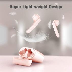 img 1 attached to 🎧 AISPEED TWS-i11 Bluetooth Headphones 5.0 - Wireless Earbuds Stereo Earphone Cordless Sport Headsets with Charging Case - IPX5 Waterproof Earphones - In-Ear Built-in HD Mic Headsets (Pink)
