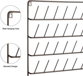 img 2 attached to 🧵 BTY 32 Spools Sewing Thread Rack 2 Pack - Wall Mounted Metal Organizer for Craft Room - Brown