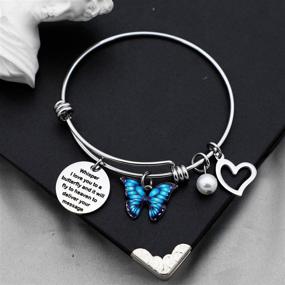 img 2 attached to Sympathy Butterfly Bracelet – Memorial Jewelry Gift for Loss of Loved One (Butterfly BR)