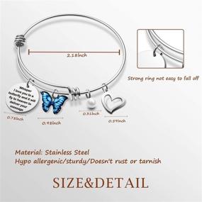 img 3 attached to Sympathy Butterfly Bracelet – Memorial Jewelry Gift for Loss of Loved One (Butterfly BR)