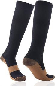 img 3 attached to 🧦 Multi-Purpose Compression Socks for Men and Women: Ideal for Running, Nursing, Hiking, Travel, Athletic Activities, Flights, and Knee High Support Stockings