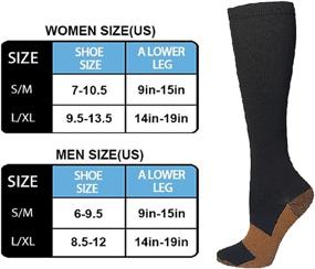 img 2 attached to 🧦 Multi-Purpose Compression Socks for Men and Women: Ideal for Running, Nursing, Hiking, Travel, Athletic Activities, Flights, and Knee High Support Stockings