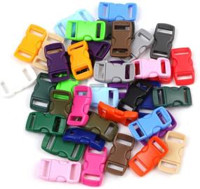 img 3 attached to 🎒 PENTA ANGEL 40-Pack 3/8" Plastic Curved Buckle | DIY Craft Webbing Contoured Side Quick Release Buckle | for Bracelets, Backpacks, Tactical Bags & Gear | 20 Color Options