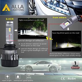 img 2 attached to 🚘 ALLA Lighting S-HCR H11 Low Beam HB3/9005 High Beam LED Bulbs Combo Kits - Ultra Bright Replacement for Cars, Trucks | Xenon White - 4 Packs, 2 Sets