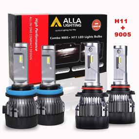 img 4 attached to 🚘 ALLA Lighting S-HCR H11 Low Beam HB3/9005 High Beam LED Bulbs Combo Kits - Ultra Bright Replacement for Cars, Trucks | Xenon White - 4 Packs, 2 Sets