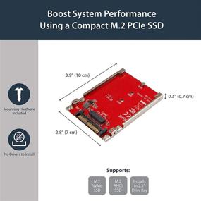 img 2 attached to 🔴 StarTech.com M.2 to U.2 Adapter - High-Speed PCIe NVMe SSD Converter - Red