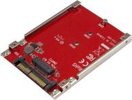 🔴 startech.com m.2 to u.2 adapter - high-speed pcie nvme ssd converter - red logo