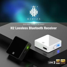 img 3 attached to Приемник HIDIZS H2 Lossless Bluetooth: поддержка LDAC/aptx/aptxHD/AAC, сертифицирован Hi-Res, NFC-пара (черный)