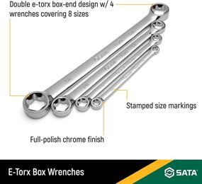 img 3 attached to 🔧 SATA 4 Piece Torx Box Wrench Set: Ultimate Precision and Versatility