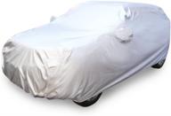 high-performance weatherproof car cover - yxl silver tone | outdoor, scratch-resistant, rain, snow and heat resistant | mirror pocket | 525 x 190 x 180cm logo