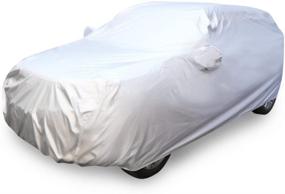 img 4 attached to High-performance Weatherproof Car Cover - YXL Silver Tone | Outdoor, Scratch-resistant, Rain, Snow and Heat Resistant | Mirror Pocket | 525 x 190 x 180cm