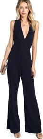img 4 attached to MAKEMECHIC Sleeveless Jumpsuits Rompers 1 Black Women's Clothing