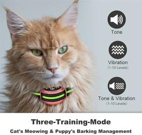 img 1 attached to Tinfsmart Remote Training Collar for Cats - Stop Meowing Collar, No Shock Cat Collar for Whining, Yelling, and Howling Control - Safe & Effective Obedience Training - Metallic Rose Color