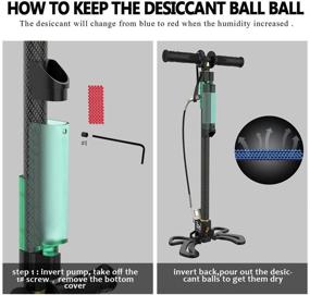 img 1 attached to 🔝 Optimized GX H-4 PCP Hand Pump with Oil-Moisture Filter, Enhanced 3.5 Stage High Pressure 30Mpa/4500Psi Air Rifle Filling Stirrup Pump, Stainless Steel Body for Paintball, PCP & Scuba Diving