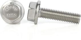 img 2 attached to 🔩 M8-1.25 x 20mm Flanged Hex Head Bolts, Stainless Steel 18-8 (304), DIN 6921, 15 PCS