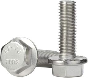 img 4 attached to 🔩 M8-1.25 x 20mm Flanged Hex Head Bolts, Stainless Steel 18-8 (304), DIN 6921, 15 PCS