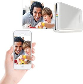img 2 attached to 🖨️ Черный принтер Polaroid ZIP на цинковой бумаге: мобильный фотопринтер совместим с устройствами iOS и Android, NFC и Bluetooth.