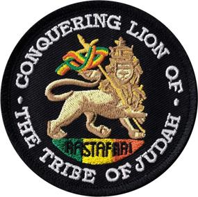 img 1 attached to Conquering Lion of the Tribe of Judah - Symbolic Embroidered Iron on Patch for a Bold Style Statement