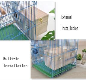 img 2 attached to Premium Parakeet Nest Box: Ideal Budgie, Cockatiel, and Lovebird Breeding House. Perfect for Large & Medium-Sized Parrots!