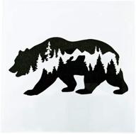 🐻 obuy forest bear diy craft hollow layering stencils for painting on wood, fabric, walls, decorative, airbrush + more - reusable 7.87x 7.87 inch mylar template logo