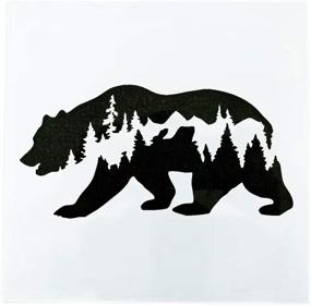 img 4 attached to 🐻 OBUY Forest Bear DIY Craft Hollow Layering Stencils for Painting on Wood, Fabric, Walls, Decorative, Airbrush + More - Reusable 7.87x 7.87 inch Mylar Template