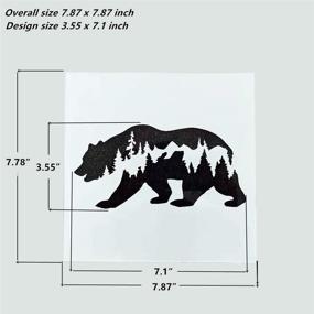 img 3 attached to 🐻 OBUY Forest Bear DIY Craft Hollow Layering Stencils for Painting on Wood, Fabric, Walls, Decorative, Airbrush + More - Reusable 7.87x 7.87 inch Mylar Template