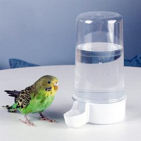 img 3 attached to 🦜 13.5 Oz Parrot Water Dispenser - YJJKJ Pet Bird Water Feeder for Bird Cage, Automatic Water Dispenser for Parakeet Budgie Lovebirds Cockatiel, with Suspension Design