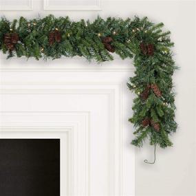 img 1 attached to 🎄 Vickerman 9' Cheyenne Artificial Christmas Garland with Warm White LED Lights - Stunning Faux Christmas Garland for Seasonal Indoor Home Decor