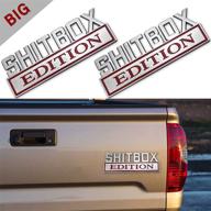 jingsen 2 pcs shitbox edition emblem 3d fender badge decal car truck replacement for f150 f250 f350 chevy silverado 1500 2500 chevrolet c10 c15 6 exterior accessories logo