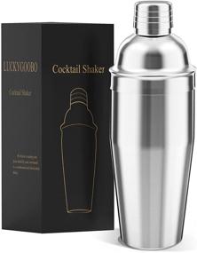 img 4 attached to 🍸 LUCKYGOOBO Cocktail Shaker - 24 oz Martini Shaker with Built-in Strainer, Leak-Proof Stainless Steel Margarita Mixer - Ideal Bartender Kit Gift