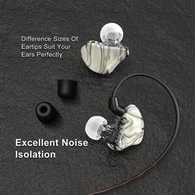 img 2 attached to 🎧 BASN MMCX Triple Driver In-Ear Monitors: Immersive Bass and HiFi Stereo Earphones for Audiophiles and Musicians (Porcelain White)