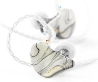 🎧 basn mmcx triple driver in-ear monitors: immersive bass and hifi stereo earphones for audiophiles and musicians (porcelain white) logo