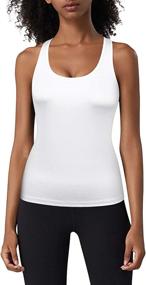 img 3 attached to 🏋️ Mesh Racerback Workout Tank Tops for Women - Base Layer Running Yoga Tops, Sleeveless Athletic Shirts for Enhanced Performance