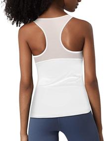 img 2 attached to 🏋️ Mesh Racerback Workout Tank Tops for Women - Base Layer Running Yoga Tops, Sleeveless Athletic Shirts for Enhanced Performance