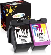 🖨️ incarler 63xl ink cartridge remanufactured - compatible with hp 63 xl for officejet, envy, and deskjet printers (1 black 1 tri-color) logo