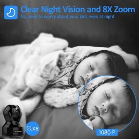 img 1 attached to 📷 1080P HD Indoor Security Camera with Pan/Tilt/Zoom, Wireless WiFi Surveillance Camera (2.4G Only) for Baby/Pet Monitor with App, Motion Detection, Works with Alexa, Night Vision, and 2-Way Audio