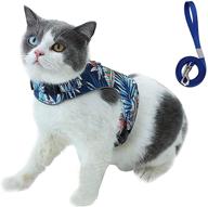 🐱 dimerryi escape proof reflective adjustable mesh cat harness and leash set - innovative anti-lost cards for outdoor walking of small dogs and cats логотип