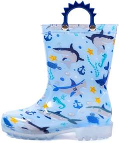 img 4 attached to 🌧️ OUTEE Cute Printed Rain Boots for Toddlers and Kids - Lightweight and Waterproof