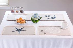 img 3 attached to 🚢 Nautical Washable Placemats by Living Fashions: Stylish Décor for Easy Maintenance