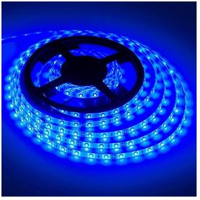 img 4 attached to 🔵 XINKAITE Waterproof LED Strip Lights SMD 3528 - Flexible Tape Lighting for Boats, Bathroom, Mirror, Ceiling, Outdoor - Blue, 16.4 Ft (5M)