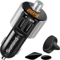 🚗 sumind car bluetooth fm transmitter: dual usb charger, hands-free calling, u-disk mp3 player - compatible with iphone and android smartphones (pattern 1) logo