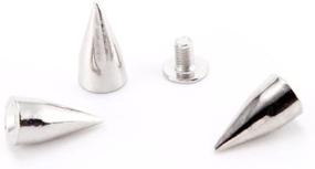 img 1 attached to 🎵 NYKKOLA 100pcs/set Silver Cone Spikes: DIY Craft Rivets for a Cool Punk Look!