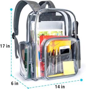 img 2 attached to Large Heavy Duty Clear Backpack by 🎒 Packism with Reinforced Straps - Enhancing Visibility and Strength