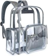 large heavy duty clear backpack by 🎒 packism with reinforced straps - enhancing visibility and strength logo